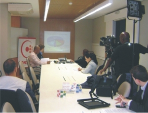 Contraf-CUT e CNTV divulgam números em entrevista coletiva, em São Paulo