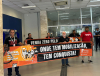 Bancários de Alagoas vestem preto e se mobilizam em defesa do Saúde Caixa