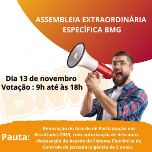 ASSEMBLEIA EXTRAORDINÁRIA ESPECÍFICA BMG 