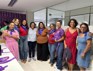 Sindicato participa de espaço de divulgação da Tenda Lilás e reforça luta contra a violência às mulheres
