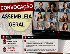 Bancários definem rumos da Campanha Nacional em assembleia virtual